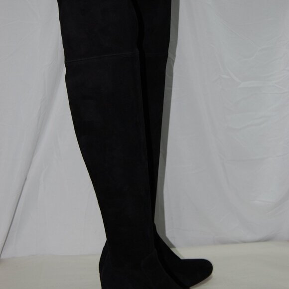 39/US9❤️ PRADA Stretch Suede Leather Over Knee High Heels Tall Boots ITALY OTK - Picture 10 of 15